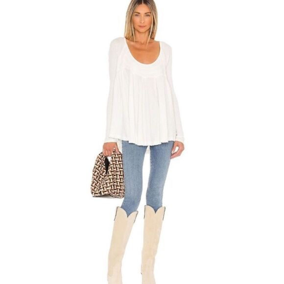 NWT - Free People It's Always Been You Long Sleeve Top Tunic in Rust Size: XS - Picture 2 of 11